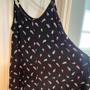Torrid skull ice cream cone swing dress black size 3
